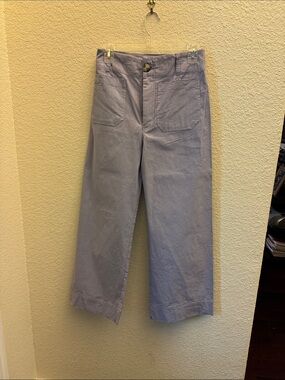 Maeve the Colette Lavender Wide-Leg Cotton Pants